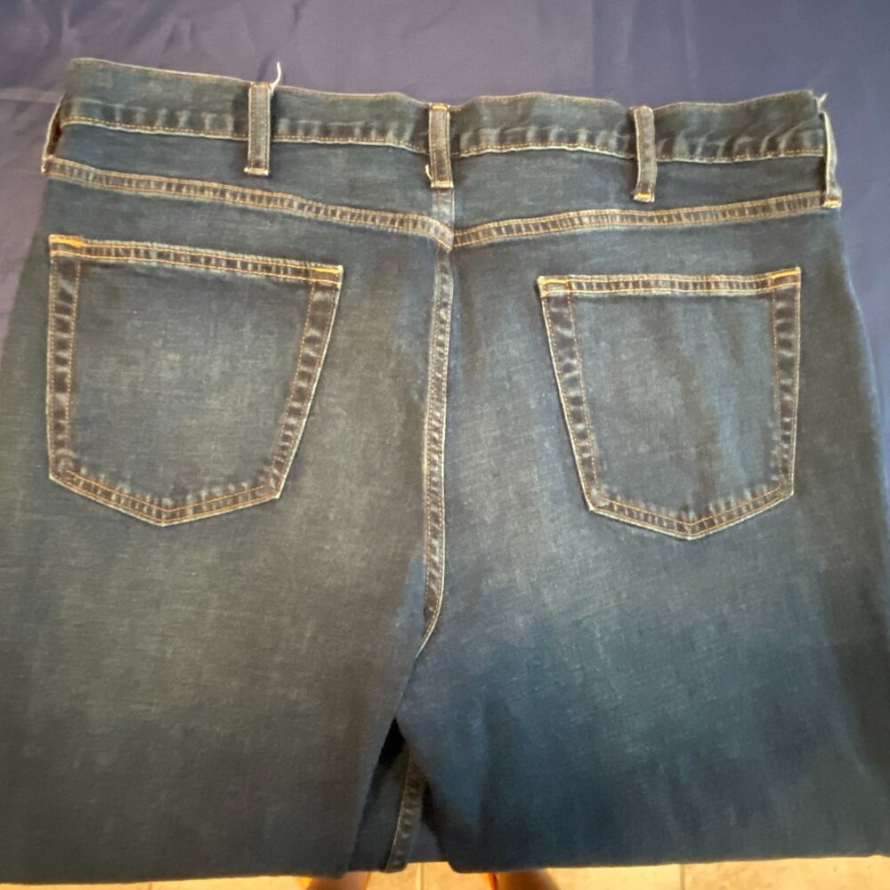 Old Navy Jeans Mens 38X32 Boot Cut Built In Flex Stretch Dark Wash Denim - Picture 3 of 7